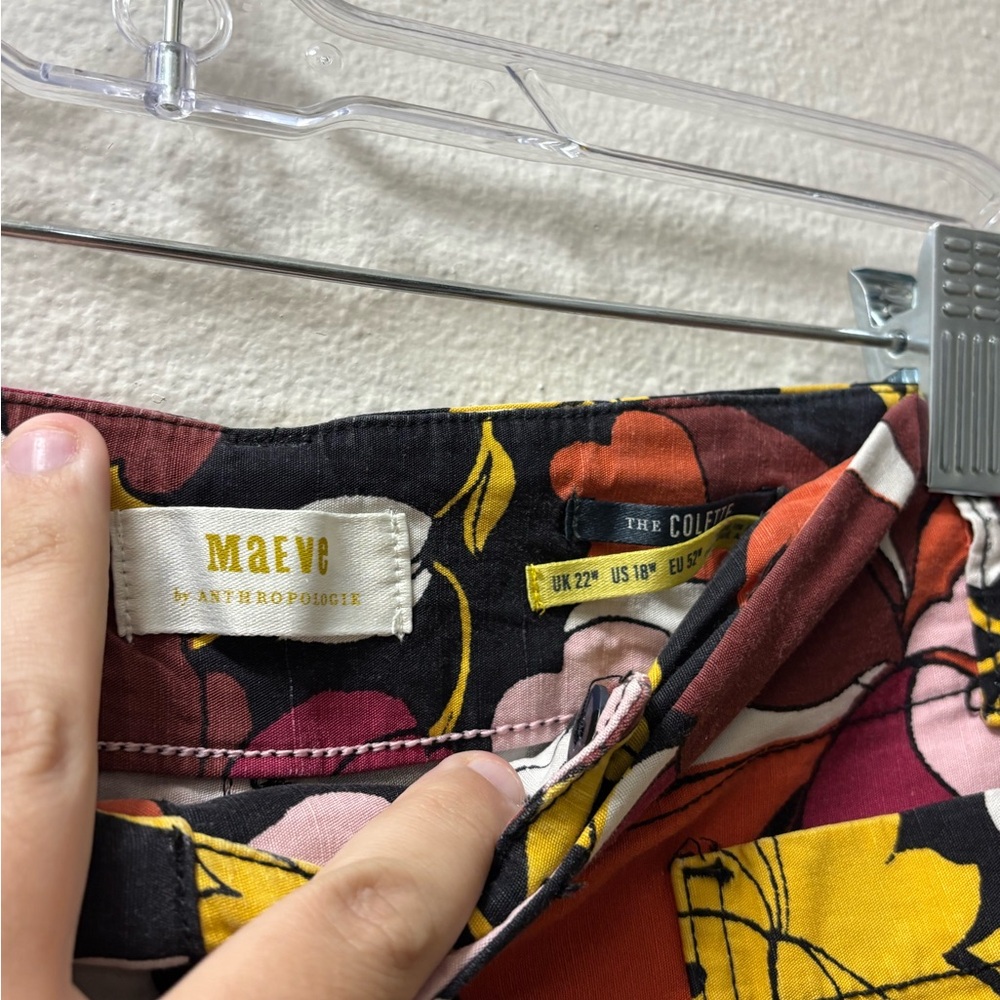Maeve Floral Ankle Pants - Multicolor - Picture 2 of 6